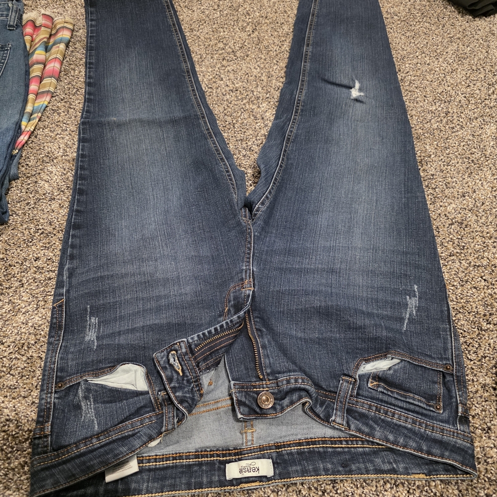 Kensie Distressed Blue Skinny Jeans